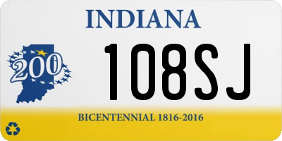 IN license plate 108SJ