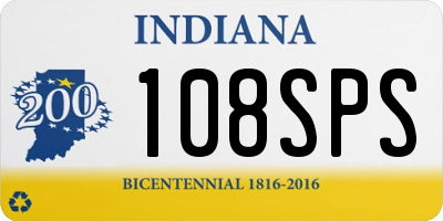 IN license plate 108SPS