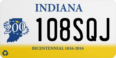 IN license plate 108SQJ