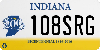 IN license plate 108SRG
