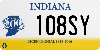 IN license plate 108SY