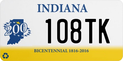 IN license plate 108TK