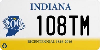 IN license plate 108TM