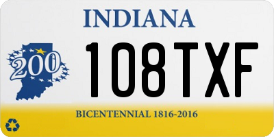 IN license plate 108TXF