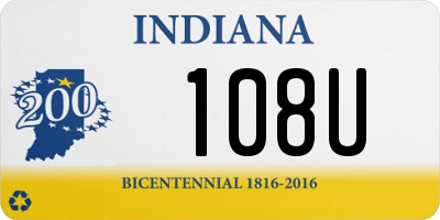 IN license plate 108U