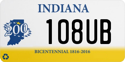 IN license plate 108UB