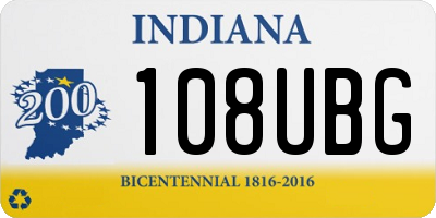 IN license plate 108UBG