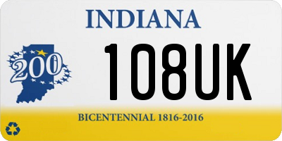 IN license plate 108UK