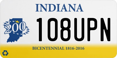 IN license plate 108UPN