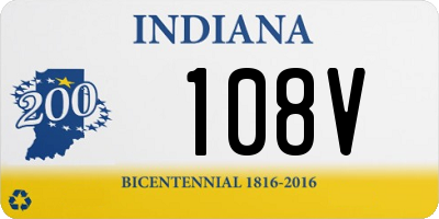 IN license plate 108V