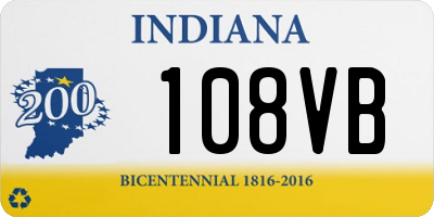 IN license plate 108VB