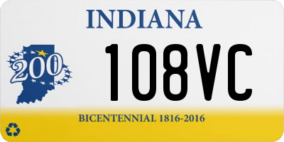 IN license plate 108VC