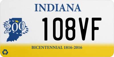 IN license plate 108VF