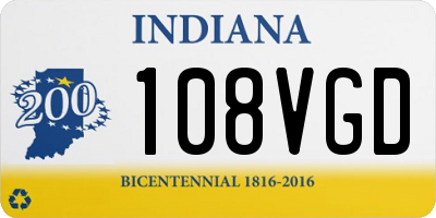 IN license plate 108VGD