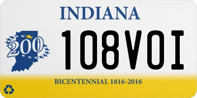 IN license plate 108VOI