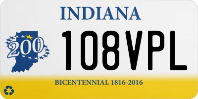 IN license plate 108VPL