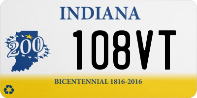 IN license plate 108VT