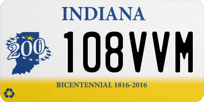 IN license plate 108VVM