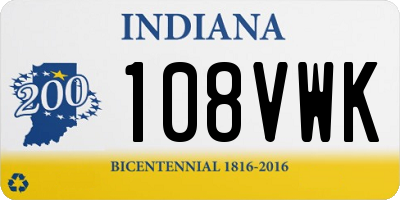 IN license plate 108VWK