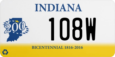 IN license plate 108W