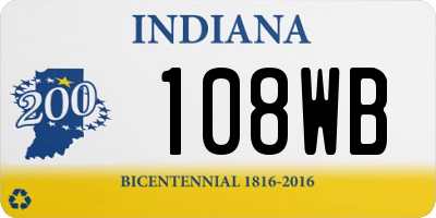 IN license plate 108WB