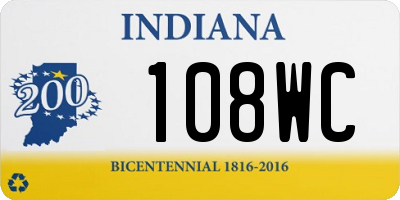 IN license plate 108WC