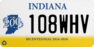IN license plate 108WHV