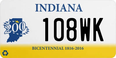 IN license plate 108WK