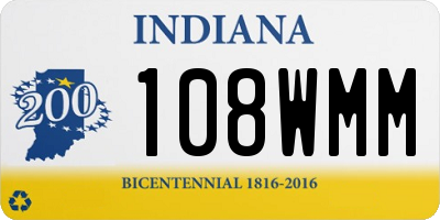 IN license plate 108WMM