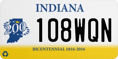 IN license plate 108WQN