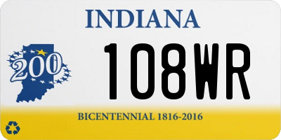 IN license plate 108WR