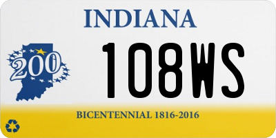 IN license plate 108WS
