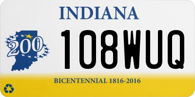 IN license plate 108WUQ