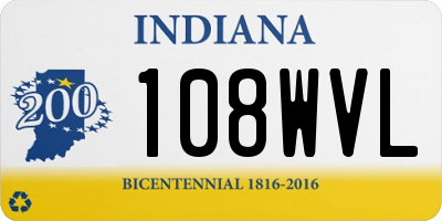 IN license plate 108WVL