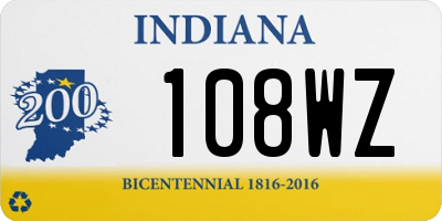 IN license plate 108WZ