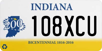 IN license plate 108XCU