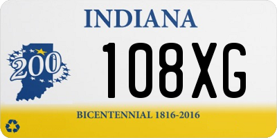 IN license plate 108XG