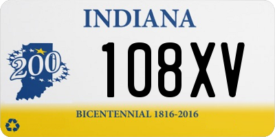 IN license plate 108XV