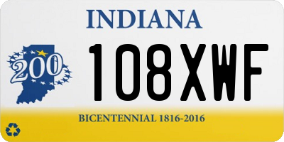 IN license plate 108XWF