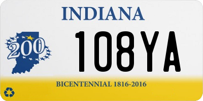 IN license plate 108YA