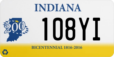IN license plate 108YI
