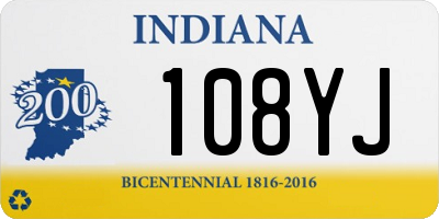 IN license plate 108YJ