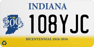 IN license plate 108YJC