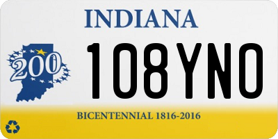 IN license plate 108YNO