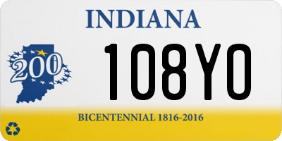 IN license plate 108YO