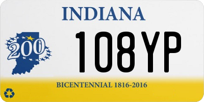 IN license plate 108YP