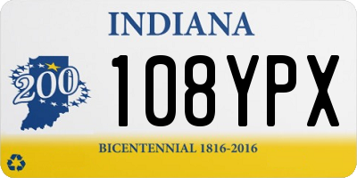 IN license plate 108YPX