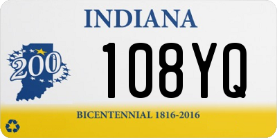 IN license plate 108YQ