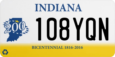 IN license plate 108YQN