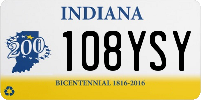 IN license plate 108YSY